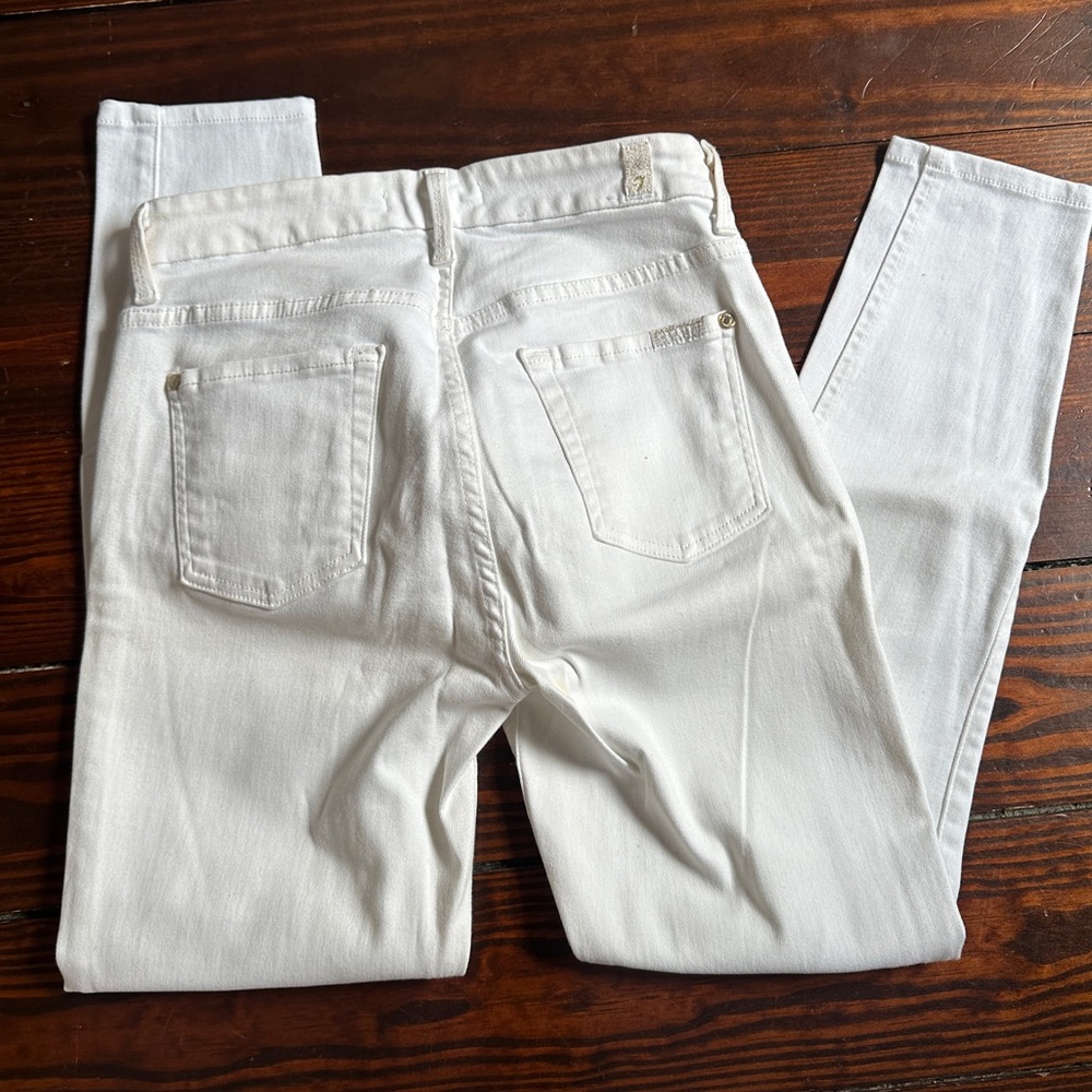 7 for all mankind white jeans